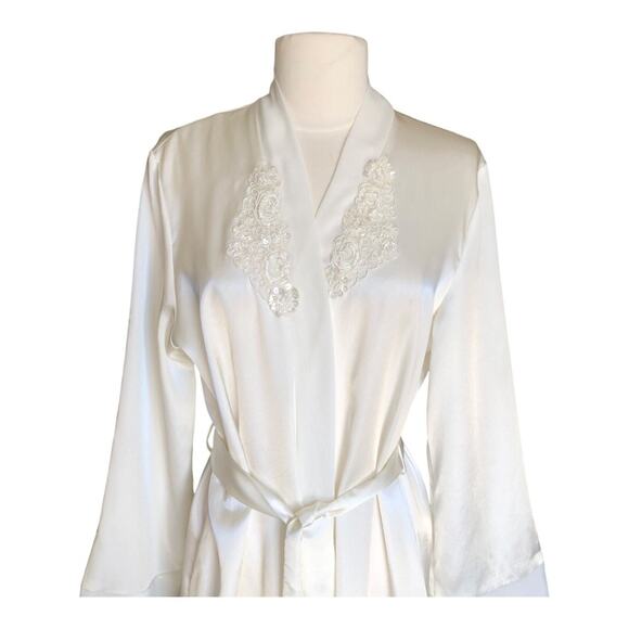 Vintage 1990's Cato Unique Polyester Long Sleeve Sexy Boudoir Robe Medium - Picture 2 of 16